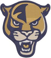 FIU Panthers secondary Secondary snarling head logo embroidery design