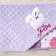 Embroidered towel with bunny applique design