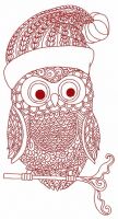 Christmas owl 2 embroidery design