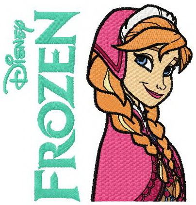 Anna Frozen 2 machine embroidery design