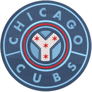 Chicago Cubs Wrigleyville City Connect logo embroidery design