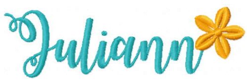 Juliann name free embroidery design