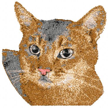 Home cat free photo stitch embroidery design