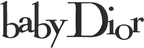 Baby Dior logo embroidery design
