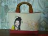 Tote woman bag with Geisha and oriental art