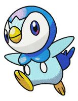 Penguin trying to fly embroidery design