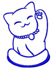 Smiling cat 3 embroidery design