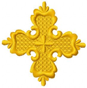 Orthodox cross free embroidery design 2