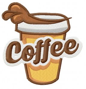 Hot coffee 4 embroidery design