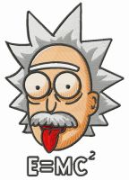 Rick E = mc2 embroidery design