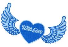 With love 4 embroidery design