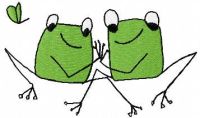 Funny frog free embroidery design 3