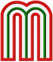 Mexico m sign embroidery design