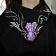 Big swirl iris embroidery design on jacket 