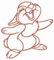 Bunny's sense of humor embroidery design