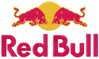 Red Bull logo embroidery design