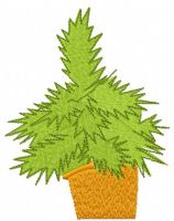 Christmas tree in a pot free embroidery design