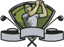 Golfer 2 embroidery design