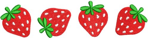 Strawberries embroidery design