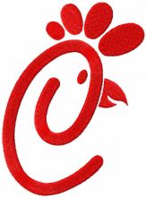 Chicken Sandwich Chick-fil-A Breakfast logo embroidery design