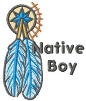 Native boy free embroidery design