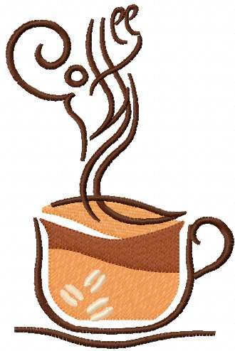 Coffee symbol embroidery design 12