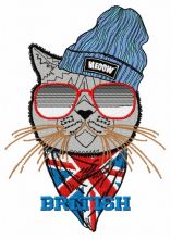 British cat embroidery design