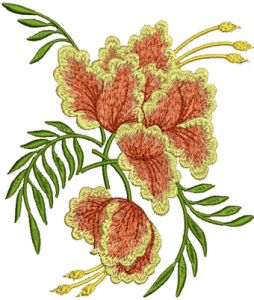 Orchids  embroidery design