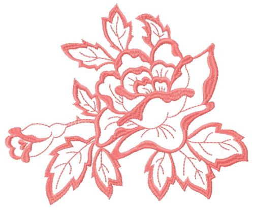 Rose 3 machine embroidery design
