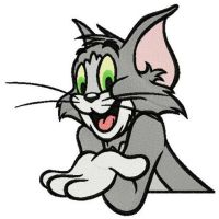 Cat Tom embroidery design