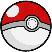 Pokeball embroidery design