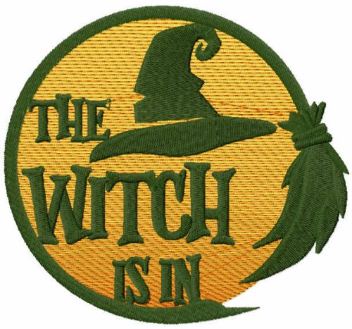 The witch is in embroidery design
