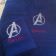 Embroidered blue towel with Avengers Log