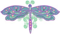 Celtic Dragonfly Autumn embroidery design
