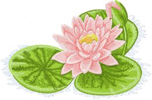Water Lily embroidery design