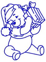 Winnie's present 4 embroidery design