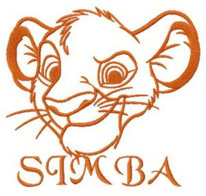 Little jungle king embroidery design