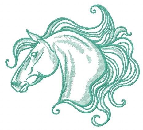 Mettlesome horse 3 machine embroidery design