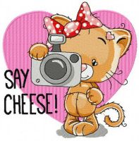 Say cheese embroidery design