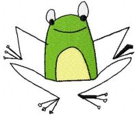Funny frog free embroidery design 20