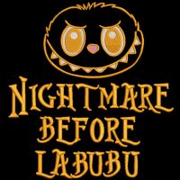 Nightmare before labubu embroidery design