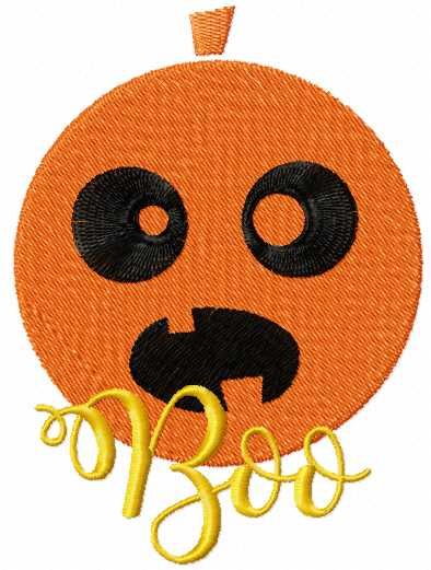 Boo Halloween Pumpkin free embroidery design