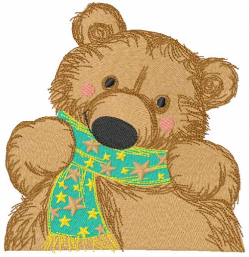 New scarf for bear embroidery design