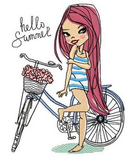 Hello summer 2 machine embroidery design