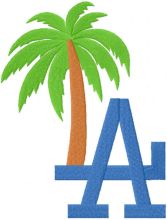 Los Angeles Dodgers Tropical Logo color