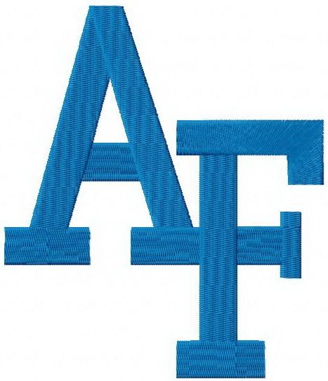 Air Force Falcons primary logo machine embroidery design