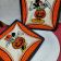 Embroidered napkins with halloween mickey and minnie mouse designs