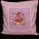 Mushroom fairy embroidery design on pillowcase