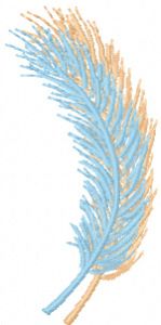 Feathers embroidery design