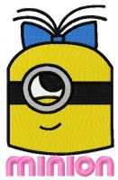 Minion girl 2 embroidery design